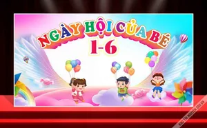 Backdrop Thiếu Nhi 1-6 Ngày Hội Của Bé – CDR Sắc Màu Vui Tươi