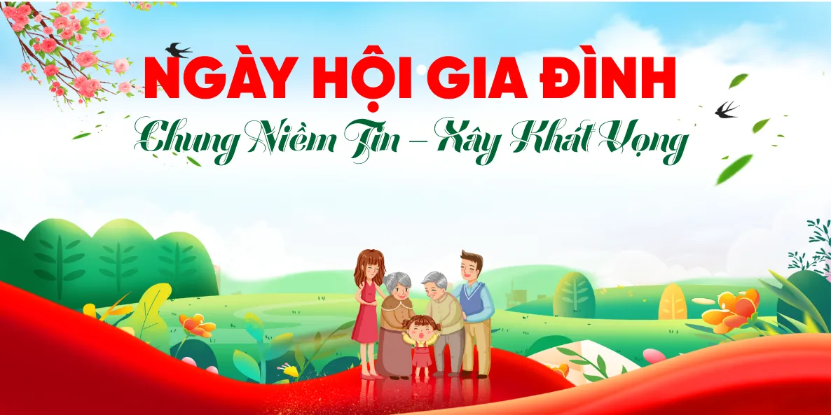 Backdrop Ngày Hội Gia Đình  - File Vector CDR Dễ Chỉnh Sửa