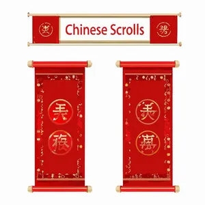 Câu đối đỏ chữ Vector khổ dọc và ngang cho ngày lễ
