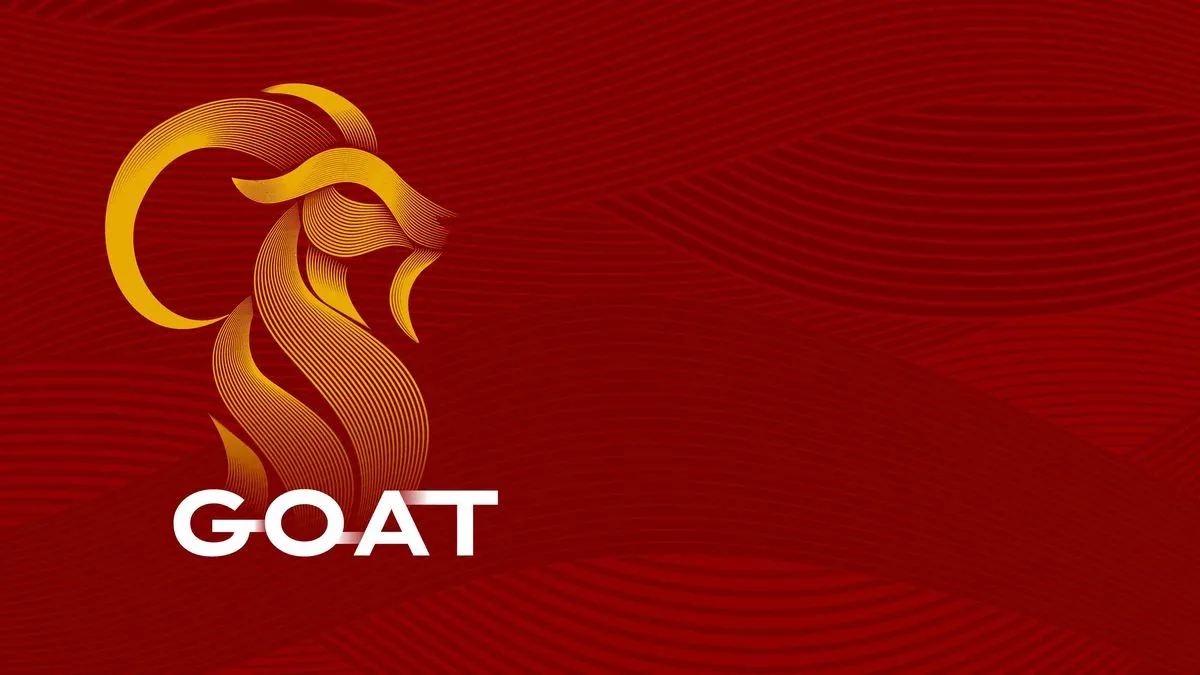Logo Dê Vàng Hiện Đại - Tệp Vector EPS Chất Lượng Cao