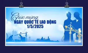 Background phông nền ngày quốc tế lao động tone xanh file corel