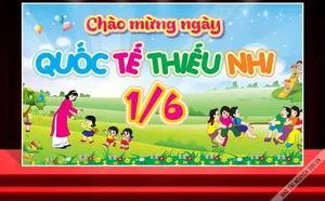 Backdrop Chúc Mừng Ngày Quốc Tế Thiếu Nhi 1/6 CDR Vector Dễ Chỉnh Sửa