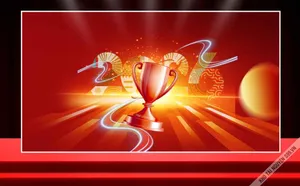 File Corel backdrop cúp chúc mừng năm mới 2026