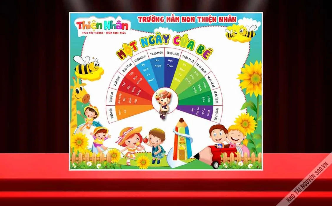 Một ngày của bé trường mầm non Thiện Nhân File Corel