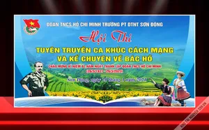 Backdrop Hội Thi Tuyên Truyền Ca Khúc Cách Mạng & Kể Chuyện Bác Hồ