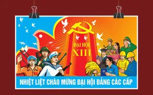 Background nhiệt liệt chào mừng đại hội đảng các cấp file corel