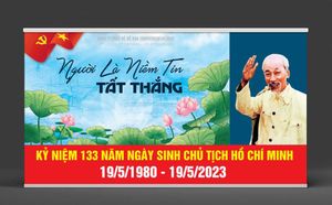 File thiết kế backdrop Cdr mừng ngày sinh nhật Bác Hồ - Mẫu số tt221