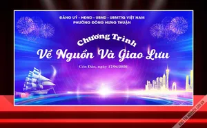 Backdrop Sân Khấu Sự Kiện Giao Lưu Về Nguồn 2026 - CDR Chuyên Nghiệp