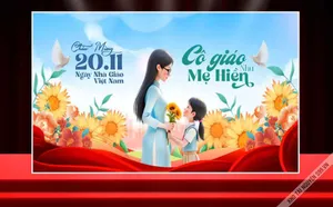 Backdrop Corel chương trình chào mừng Ngày Nhà Giáo Việt Nam