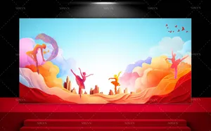 Phông nền sân khấu ca nhạc chủ đề múa bale file corel