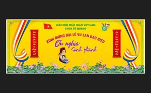 Backdrop Vu Lan Báo Hiếu Ơn Nghĩa Sinh Thành File Corel