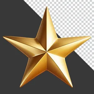      File PNG Ngôi sao vàng đôi 3D 