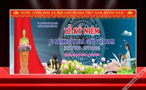 Backdrop Lễ Kỷ Niệm 43 Năm Ngày Nhà Giáo Việt Nam CDR