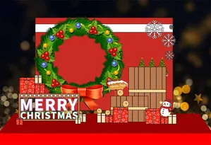 Cổng chào và Làng tuyết Giáng sinh 2025 - File corel