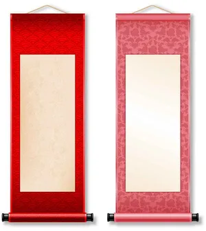 Câu đối đỏ hoa văn sóng cổ truyền dịp lễ Tết file Vector