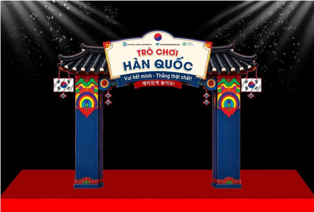 Cổng Chào Trò Chơi Hàn Quốc – CDR Vector Sắc Nét cho Background Sự Kiện