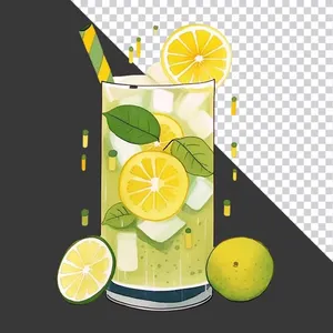 Hình ảnh  cốc Nước Chanh Mát Lạnh - File PNG Chất Lượng Cao cho Thiết Kế