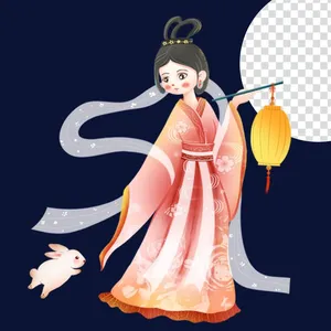 Hinh ảnh chi Hằng câm đèn lồng trong này trung thu