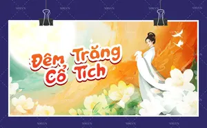 Backdrop Đêm Trăng Cổ Tích Trung Thu file Corel