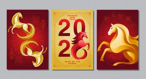 Ngựa vàng cách điệu lồng ghép trong số 2026 nghệ thuật - File Ai