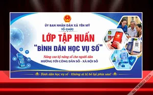 Backdrop Lớp Tập Huấn Bình dân học vụ Số - File Vector CDR Dễ Chỉnh Sửa