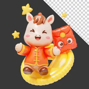 Hình minh họa Chú Ngựa Dễ Thương Đón Tết: File PSD Đa Lớp