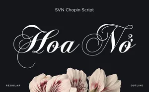 Phông chữ miễn phí viết tay SVN Chopin Script Việt hóa