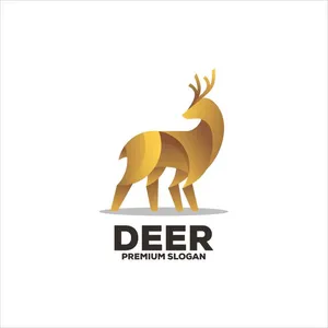 Logo Hươu Vàng Hiện Đại - Thiết Kế Vector EPS Cao Cấp