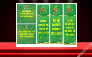 Pano phướn trang trí đại hội hội nông dân lần thứ I  File Corel