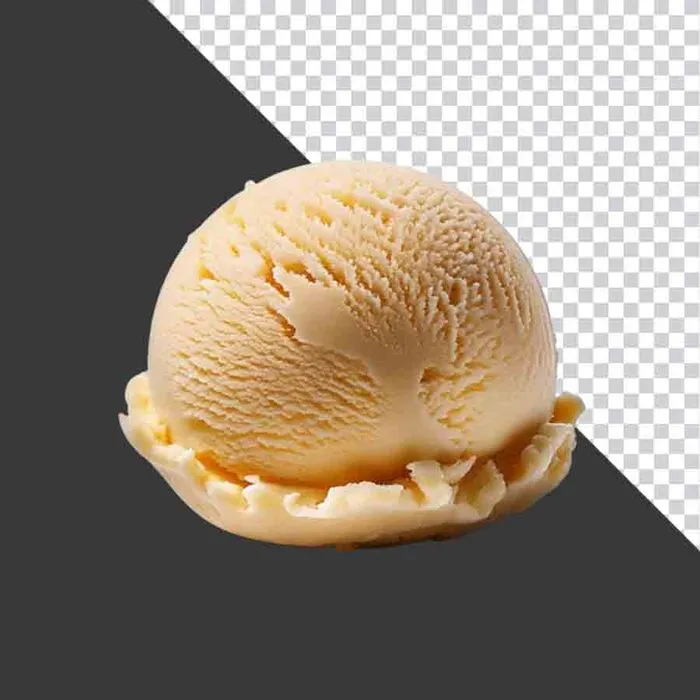 Hình ảnh Viên kem vani tách nền PNG.