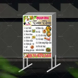 Biển hộp biển vẫy Quán Bia Toàn Thơm thực đơn món nhậu file Corel