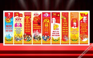 Phướn tuyên truyền Đại hội đại biểu toàn quốc Đảng Cộng sản Việt Nam File Corel