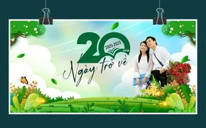 Phông Nền Ngày Trở Về 20 Năm – Thiết Kế Gặp Mặt Hội Lớp File Corel CDR