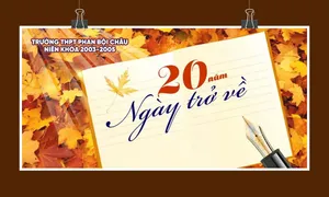 Mẫu market, background kỷ niệm 20 năm ngày ra trường chất lượng cao file corel