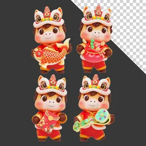 Linh Vật Ngựa Múa Lân May Mắn.psd