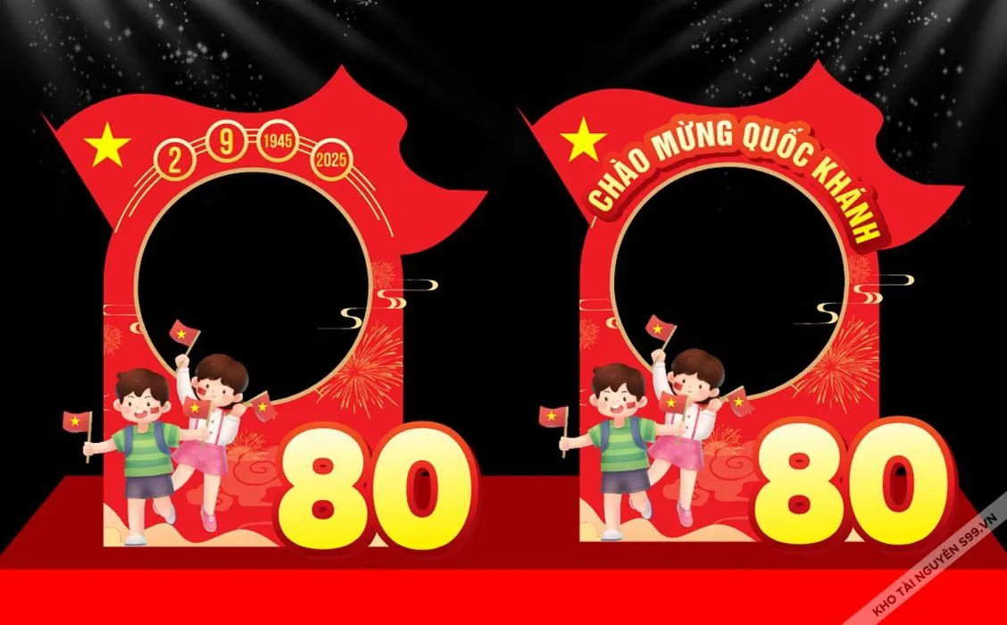 Nền checkin kỷ niệm 80 năm ngày Quốc Khánh Việt Nam - File corel