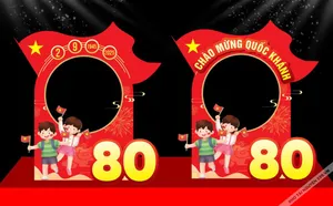 Nền checkin kỷ niệm 80 năm ngày Quốc Khánh Việt Nam - File corel