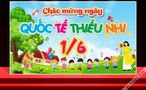Backdrop Chào Mừng Quốc Tế Thiếu Nhi 1/6 Vector CDR Đẹp Mắt