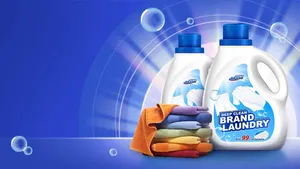 Banner nước giặt quần áo sạch khuẩn PSD