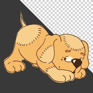 Cún Con Hoạt Hình Dễ Thương - Tệp PNG Trong Suốt