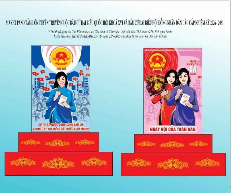 Pano tuyên truyền Bầu Cử Quốc Hội, Hội Đồng Nhân Dân Cấp Các Cấp (CDR)