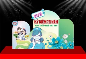 Thiết kế sân khấu kỷ niệm 70 năm Ngày Thầy Thuốc Việt Nam 27.2 File Corel