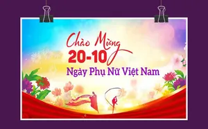 Backdrop chào mừng ngày phụ nữ Việt Nam 20-10 chất lượng cao file corel