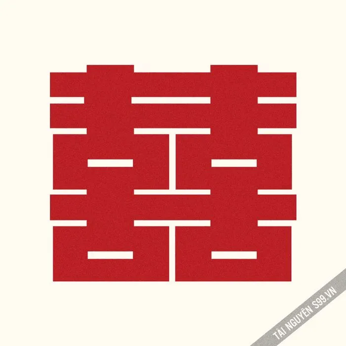 Tải File Chữ Hỷ Vector EPS Song Hỷ Đơn Giản Đẹp, Sắc Nét