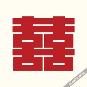 Tải File Chữ Hỷ Vector EPS Song Hỷ Đơn Giản Đẹp, Sắc Nét