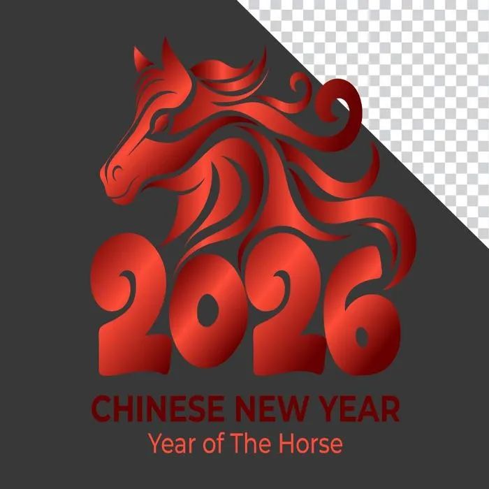 Năm 2026 là năm con ngựa thiết kế Trung Quốc PNG
