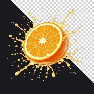 File PNG  quả Quảcam mọng nước splash cam tươi ngon