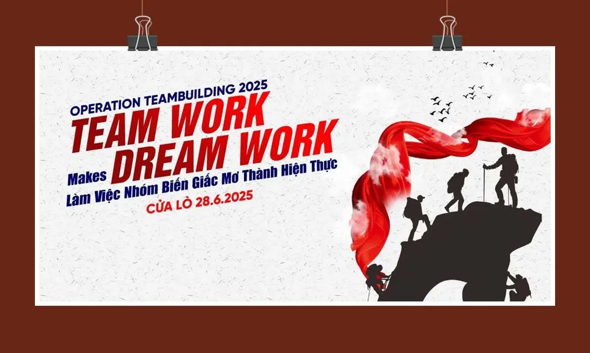 Phông nền team building gắn kết biến giấc mơ thành hiện thực File Corel