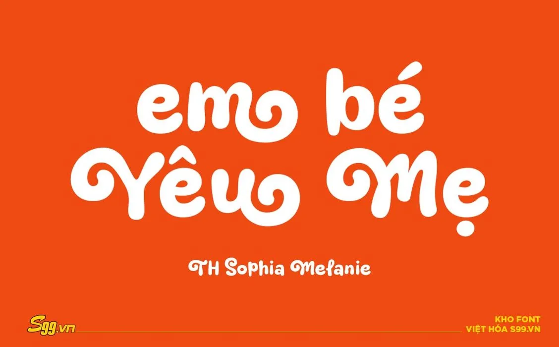 Phông Chữ Viết Tay Ngộ Nghĩnh, Dễ Thương - TH  Sophia Melanie Việt hóa