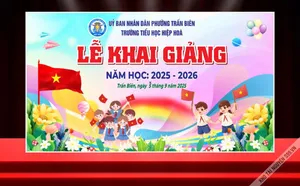 File Corel phông lễ khai giảng trường tiểu học 2025 - 2026